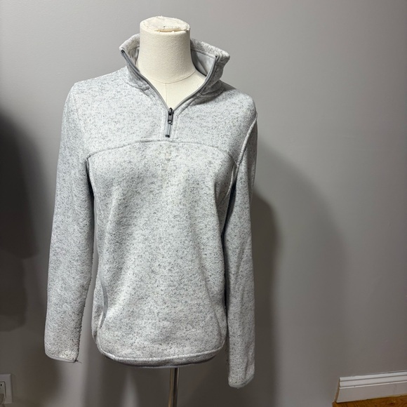 Thread and Supply Womens Sz S Pullover Sweatshirt Sweater 1/4 Zip Pockets Gray - Picture 1 of 9